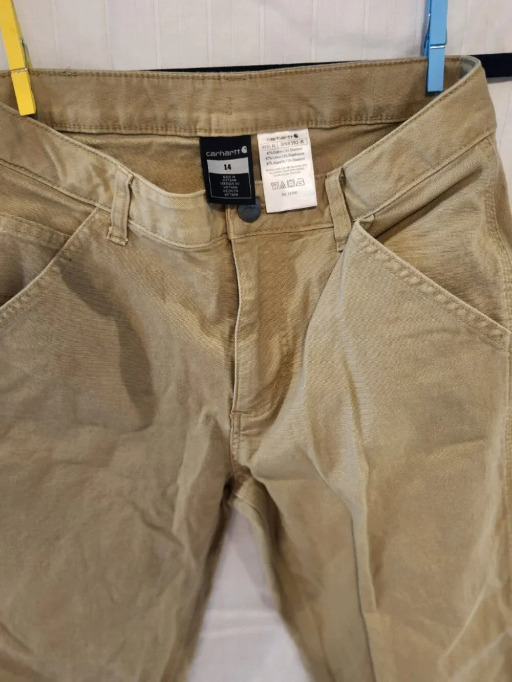 Boys Carhartt Canvas Carpenter Pants & NASA Space Shuttle Tee Bundle Size 14